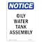 Signmission OSHA Notice, 5" Height, Oily Water Tank Assembly Sign, 5" X 3.5", Portrait OS-NS-D-35-V-16976 - alternate 1